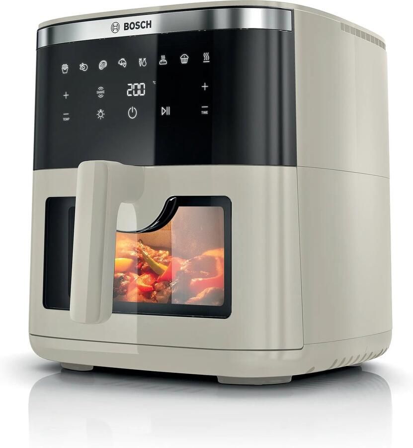 Bosch MAF671C0 Airfryer XXL Serie 6 7 2L Shake alarm Kijkvenster Warmhoudfunctie 7 programma's Tot 5 personen Dark Cream