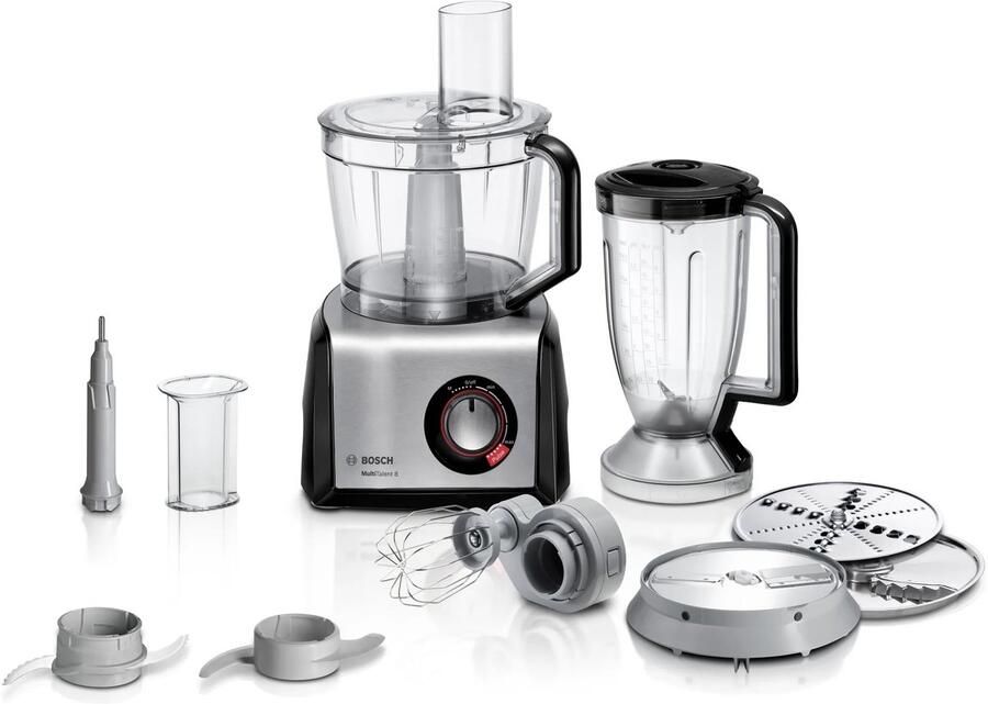 Bosch MC812M814 keukenmachine 1250 W 3 9 l Zwart Roestvrijstaal Transparant