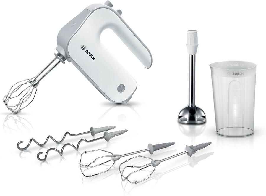 BOSCH Handmixer Styline MFQ4075DE 2x garde roestvrijstalen kneedhaken mixvoet wit - Foto 15