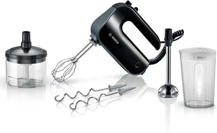 BOSCH Handmixer Home Professional MFQ4980B roestvrijstalen garde deeghaak mixvoet zwart - Foto 2