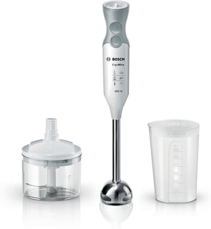 Bosch MSM66120 ErgoMixx Staafmixer 600W Inclusief maatbeker en Hakmolen Wit