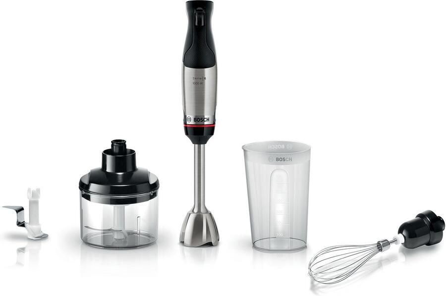 Bosch MSM6M622 ErgoMaster Serie 6 Staafmixer set 1000W Inclusief maatbeker garde hakmolen & ijscrusher