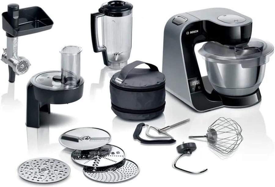 Bosch MUM5XC4E keukenmachine 1000 W 3 9 l Zwart Ingebouwde weegschalen
