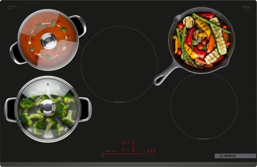 Bosch PIV831HB1E Serie 6 Inbouw Inductiekookplaat- 2-fasen 80cm breed Tot 35% meer vermogen met Power Boost Eenvoudige bediening van de kookplaat - Foto 3