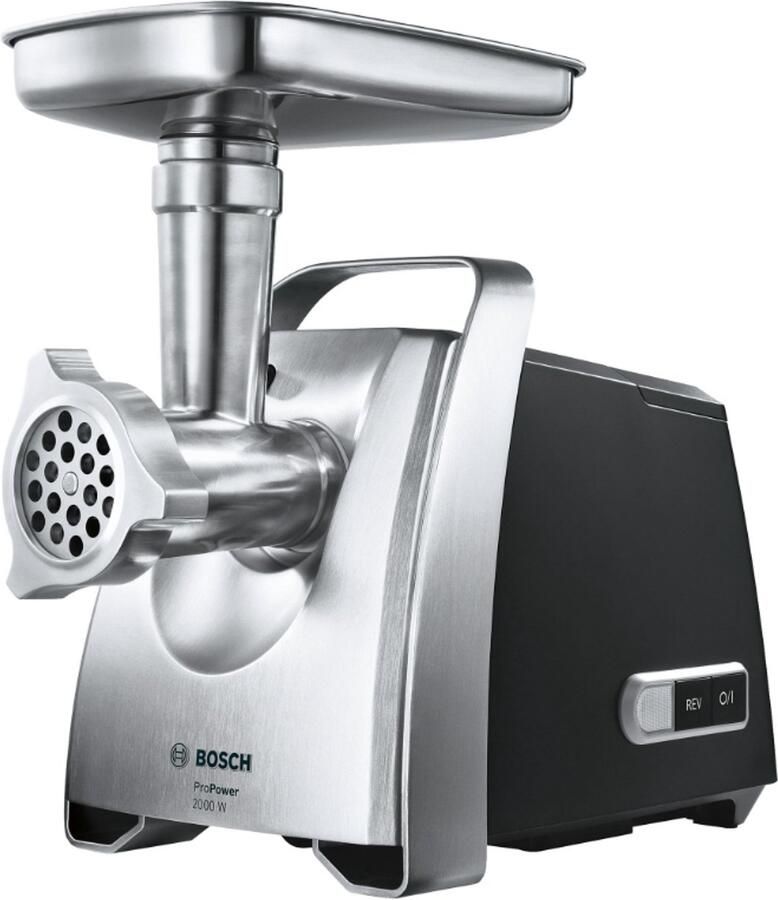 BOSCH Vleesmolen ProPower MFW68660 terugloop doorloop snijder 3 perforaties rvs (3 4 8 8mm) fruitpers- worst- kebbe-opzetstuk
