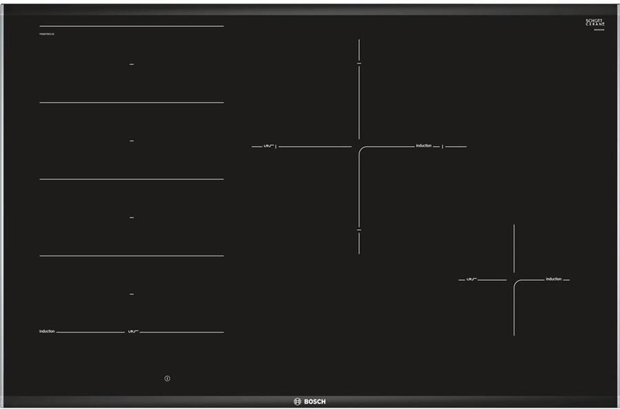 Bosch Serie|8 Inductiekookplaat 80 cm 4 zones FlexInduc. DS-Premium