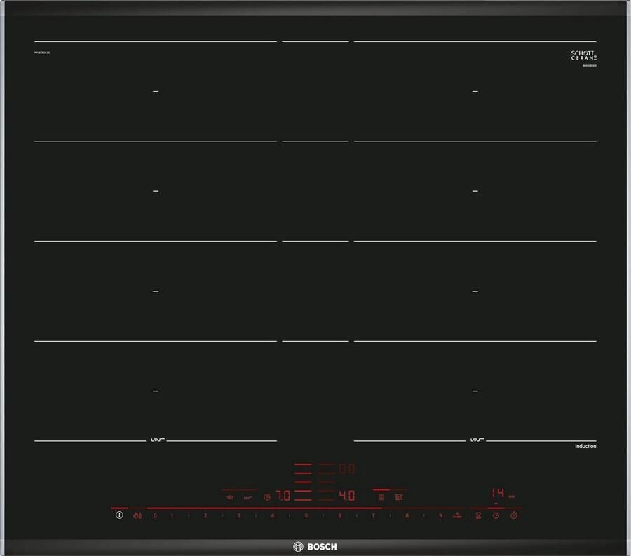 Bosch PXY675DC1E -1 Serie 8 Inbouw Inductiekookplaat Zawrt+ 3 Jaar Gratis Extra Garantie