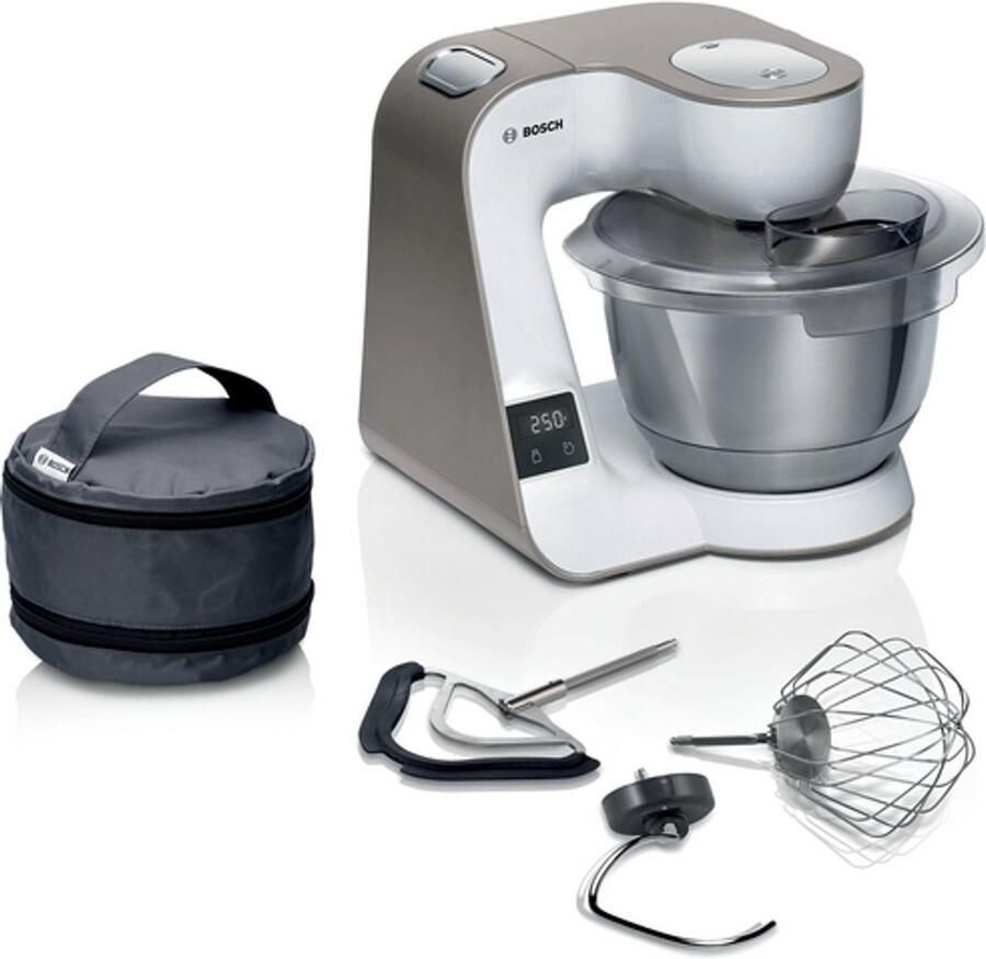 Bosch Serie 4 Keukenmachine met weegschaal en timer MUM 5 1000 W Wit Champagne MUM5XW00