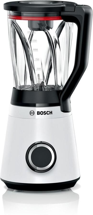 Bosch Serie 4 MMB4151W Blender 1 5L VitaPower 1200W 10 jaar motorgarantie Met veiligheidsdeksel Tritan blenderkan Wit Zwart