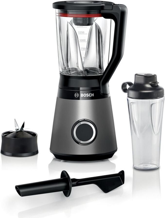Bosch Serie 4 MMB4194S Blender 1 5L VitaPower 1200W 10 jaar motorgarantie Met veiligheidsdeksel Zilver