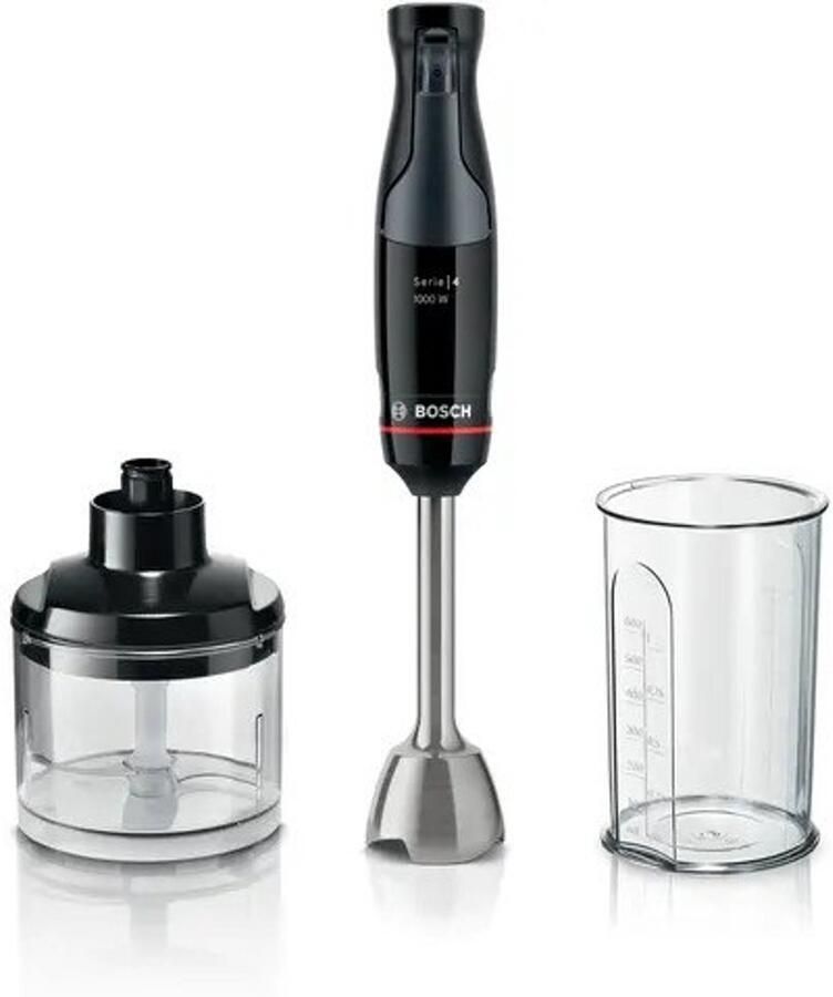BOSCH Staafmixer ErgoMaster Serie 4 MSM4B620 4 messen hakker beker zwart Mixstaaf RVS grote bedieningshendel keramische koppeling gemaakt in Europa - Foto 7