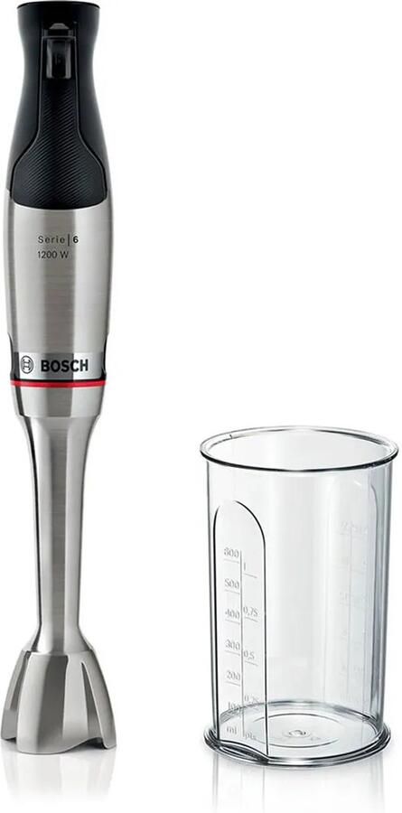 Bosch Serie 6 MSM6M810 ErgoMaster Staafmixer 1200W RVS Inclusief maatbeker