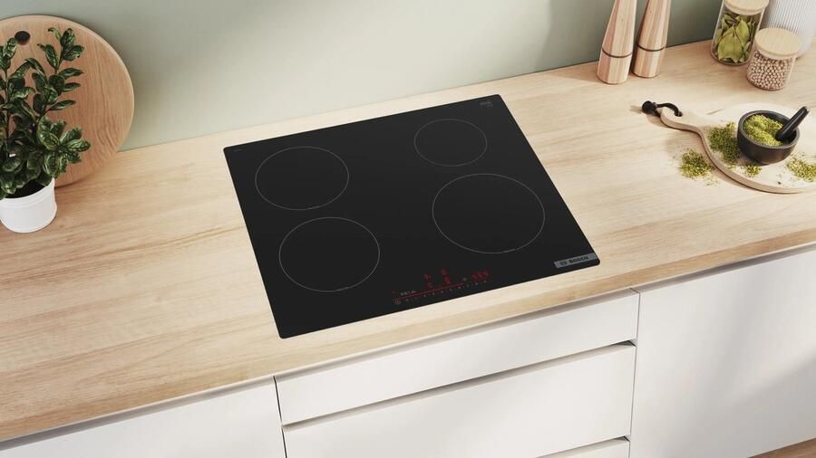 Bosch Serie 6 PIE61RHB1E kookplaat Zwart Ingebouwd 59.2 cm Inductiekookplaat zones 4 zone(s)