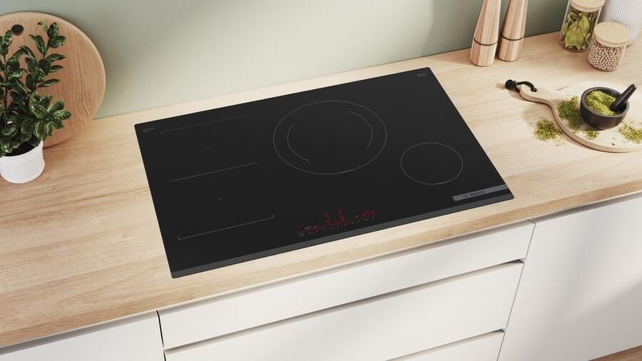 Bosch Serie 6 PVS831HB1E kookplaat Zwart Ingebouwd 80 cm Inductiekookplaat zones 4 zone(s)