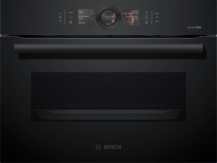 Bosch Serie 8 CSG856RC7 Middelmaat 47 l 30 250 °C Zwart Touch Voorkant - Foto 1