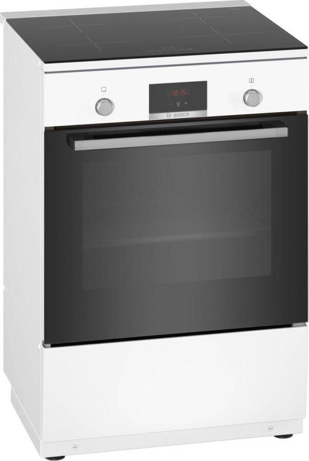 Bosch HLN39A020 Serie 4 Fornuis Vrijstaand inductiefornuis 3D Hetelucht: gelijkmatige luchtverdeling Wit