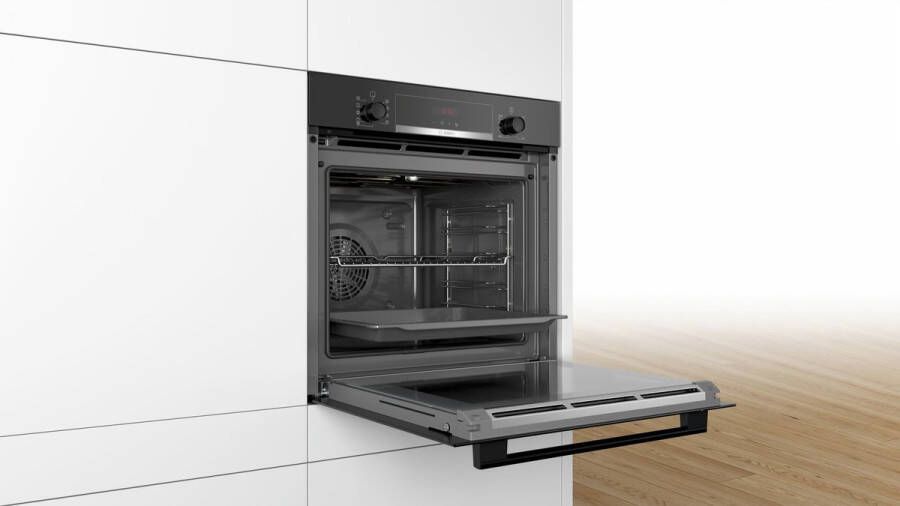 Bosch HBA573BV0 Ingebouwde elektrische oven 3D geforceerde lucht + 71L Pyrolyse A Wit - Foto 2