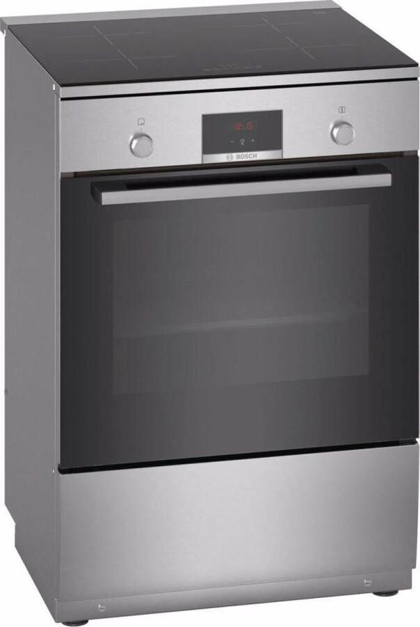 Bosch HLN39A050U Serie 4 Fornuis Vrijstaande Inductieformuis 3D Hetelucht: gelijkmatige luchtverdeling RVS