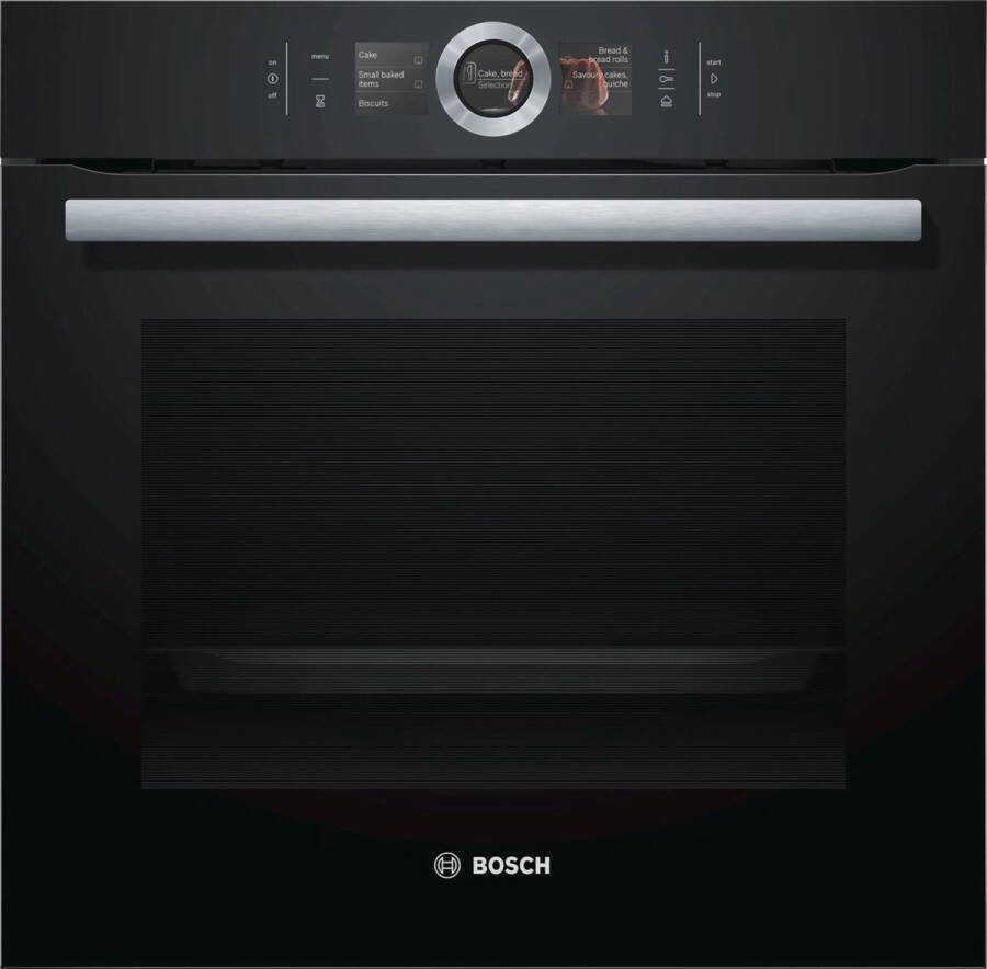Bosch Serie|8 Bakoven met stoom 60 cm 12 syst ecoClean zwart