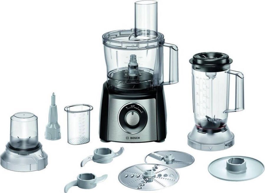 Bosch MCM3PM386 MultiTalent 3 Foodprocessor 900W Zwart RVS