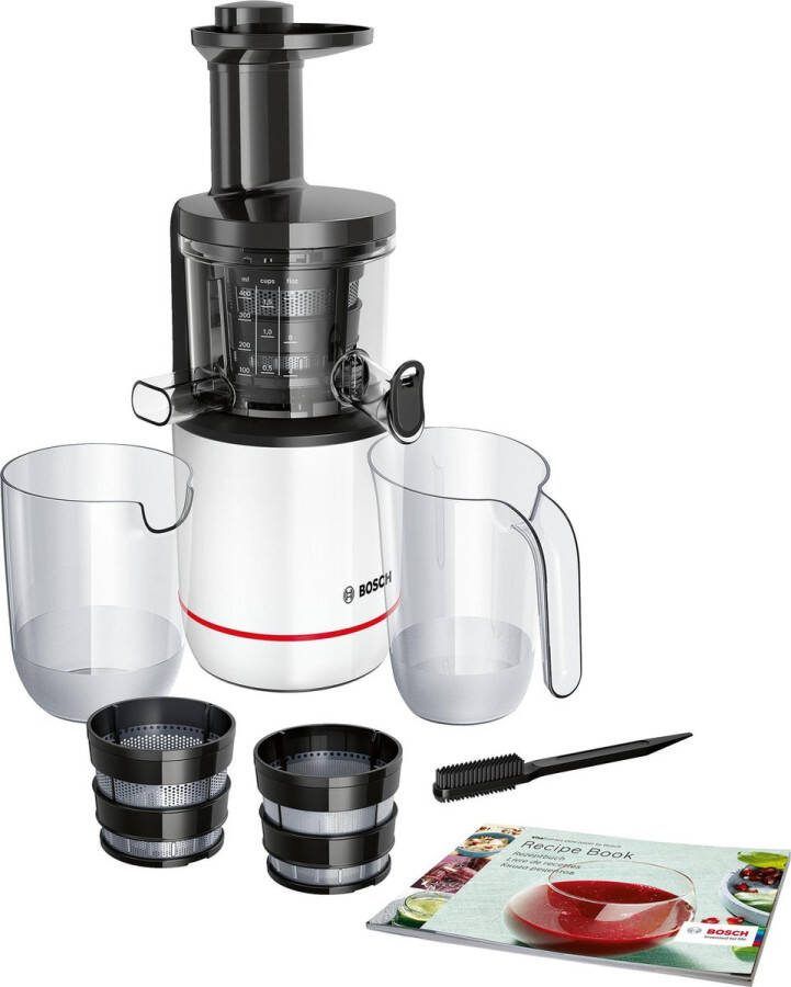 BOSCH Slowjuicer MESM500W voor hard fruit en groente zeer stil gemakkelijk te reinigen