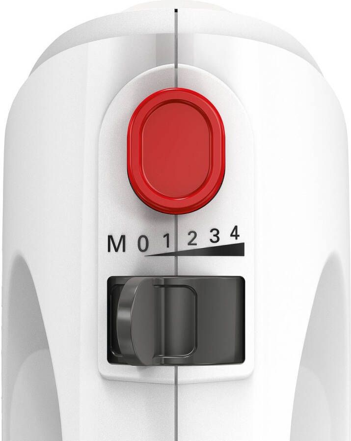BOSCH Handmixer CleverMixx MFQ2600W Edelst. Mixstaaf knethaken 4 standen standaard wit - Foto 2