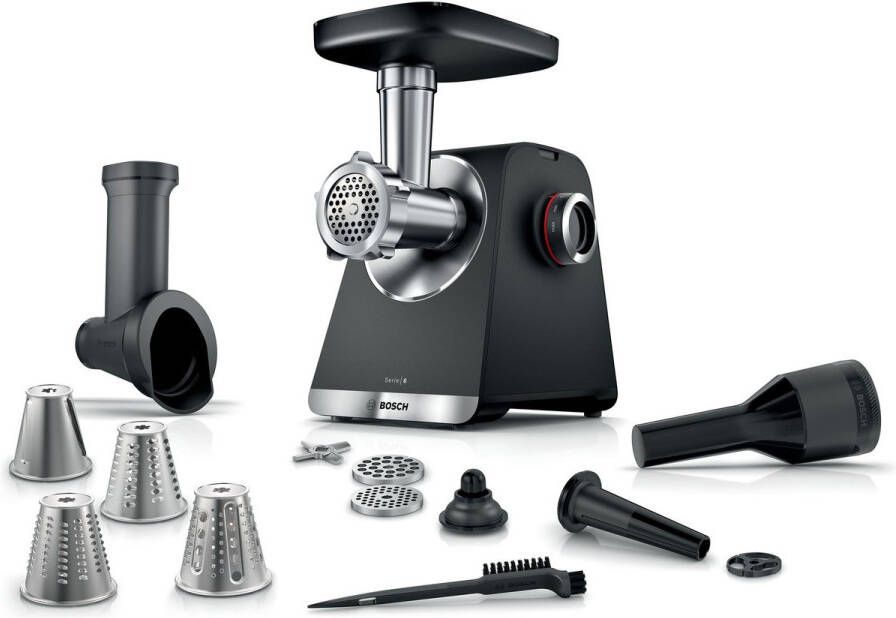 Bosch MFWS640B Vleesmolen MultiPower 2100 W Zwart & Zilver