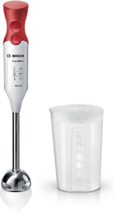 Bosch MSM64110 ErgoMixx Staafmixer 450W Rood Wit
