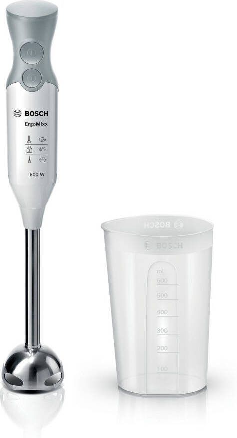 Bosch MSM66110 ErgoMixx Staafmixer 600W Inclusief maatbeker Wit Grijs