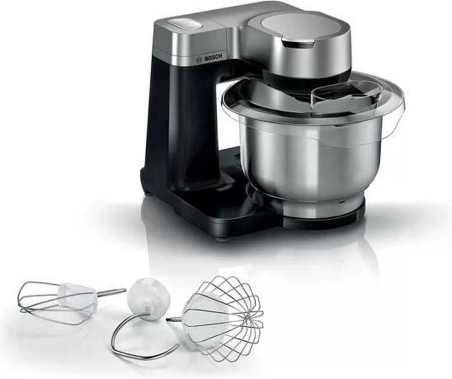 Bosch MUM Serie 2 MUMS2VM00 Keukenmachine 900W Keukenrobot Keukenmixer Mixer met Mengkom 3 8L Zwart RVS