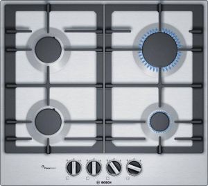 Bosch PCP6A5L90N kookplaat Roestvrijstaal Ingebouwd Gaskookplaat 4 zone(s)