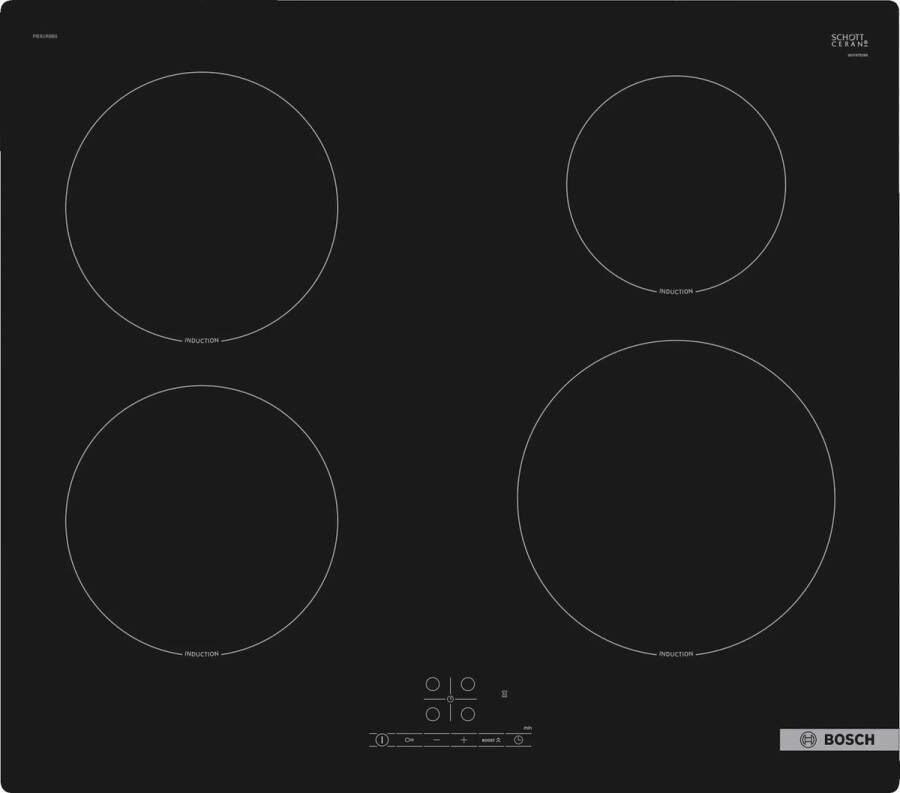 Bosch PIE61RBB5E Serie 4 Inbouw Inductiekookplaat Sneller koken met PowerBoost