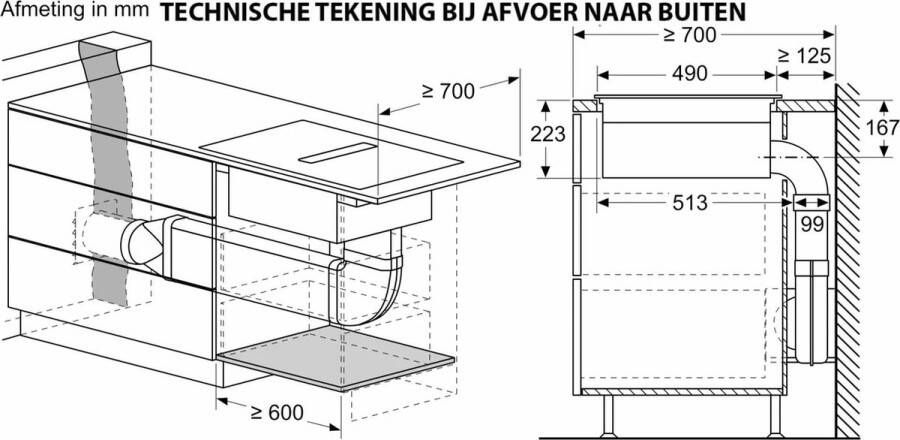 Bosch Serie 4 PVS611B16E inductie kookplaat met afzuiging (59 2 cm) - Foto 2