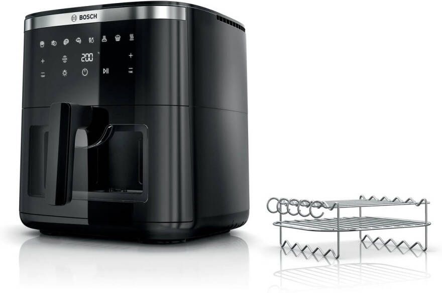 Bosch Serie 6 MAF671B1 friteuse Enkel 7 2 l Vrijstaand 1800 W Heteluchtfriteuse Zwart