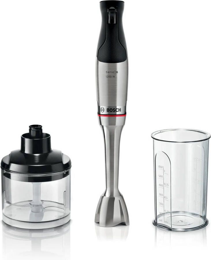 Bosch Serie 6 MSM6M820 blender Staafmixer 1200 W Zwart Roestvrijstaal