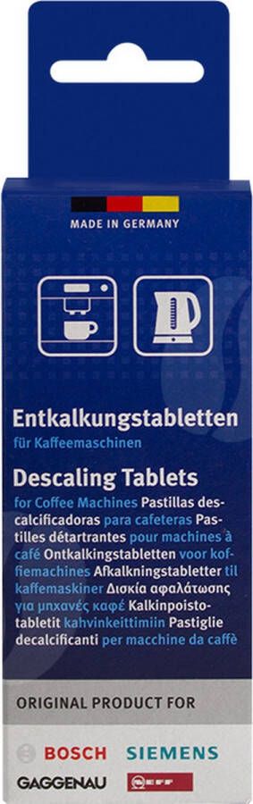 Bosch Siemens Ontkalkingstabletten Voor koffiemachine Voor waterkoker Entkalkungstabletten 6 Tabletten - Foto 1