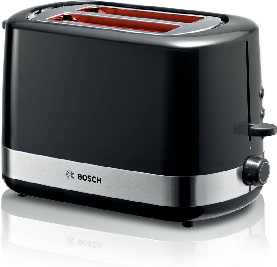 Bosch TAT6A513 broodrooster 2 sneetjes 800 W Zwart Roestvrij staal - Foto 2