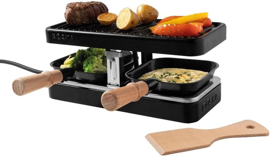 Boska Gourmet Party Mini â€“ Gourmetstel voor 2 Personen 420W Gourmetstel Beukenhout