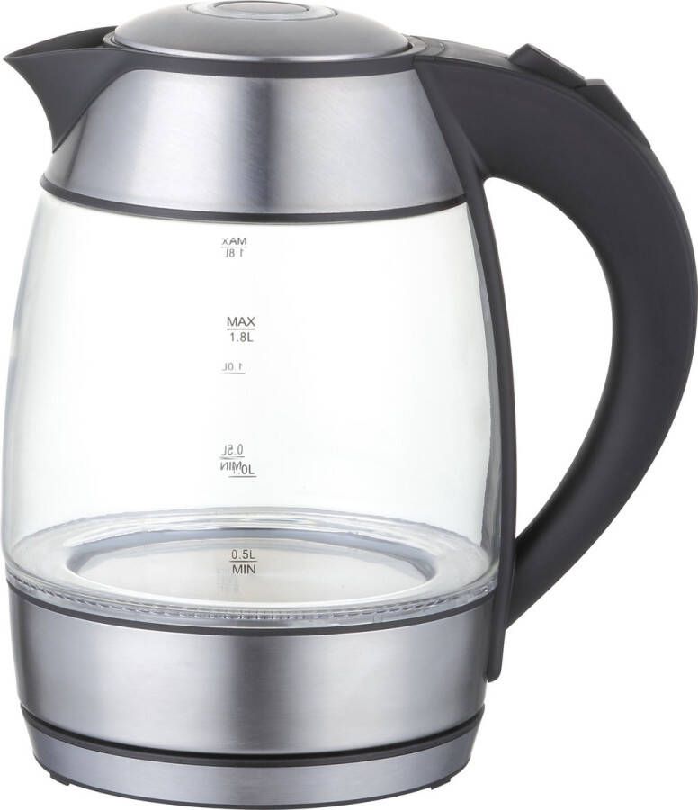 BOSVELLI Elektrische Waterkoker S700 met Anti kalkfilter 1.8L 2200W Glas RVS - Foto 1