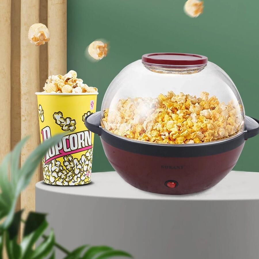 Botec popcorn machine popcornmakers Popcorn Maker -Snel Gemakkelijk en Heerlijk Thuis Popcorn Bereiden 850W
