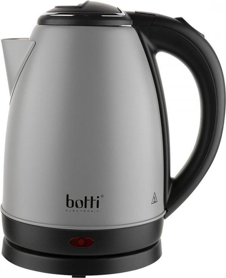 Botti Victor waterkoker 1 7 L – 1800 W – Grijs Mat – RVS – Automatische kookstop & 360° draaibare voet
