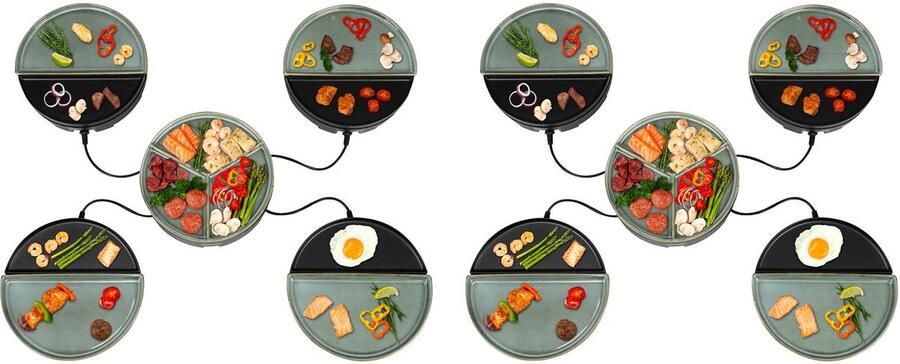 Bourgini Chef's Dinner Party Gourmetstel – Glazed Grey – 8 Personen – Bakplaat – PFAS-vrij