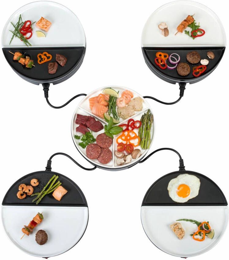 Bourgini Chef's Dinnerparty Wit Gourmet Bakplaat Gourmetstel 4 tot 5 personen Volledig Vaatwasser bestendig Inclusief gratis opbergtas - Foto 2