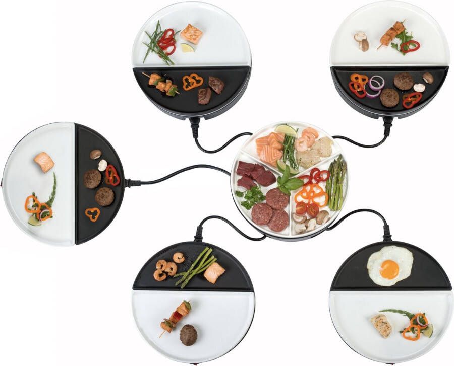 Bourgini Chef's Dinner Party Gourmetstel – 5 Personen – Bakplaat – Volledig Vaatwasserbestendig – Inclusief Opbergtas