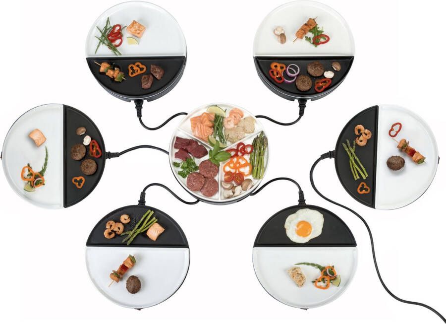 Bourgini Chef's Dinner Party Gourmetstel – 6 Personen – Bakplaat – Volledig Vaatwasserbestendig – PFAS-vrij