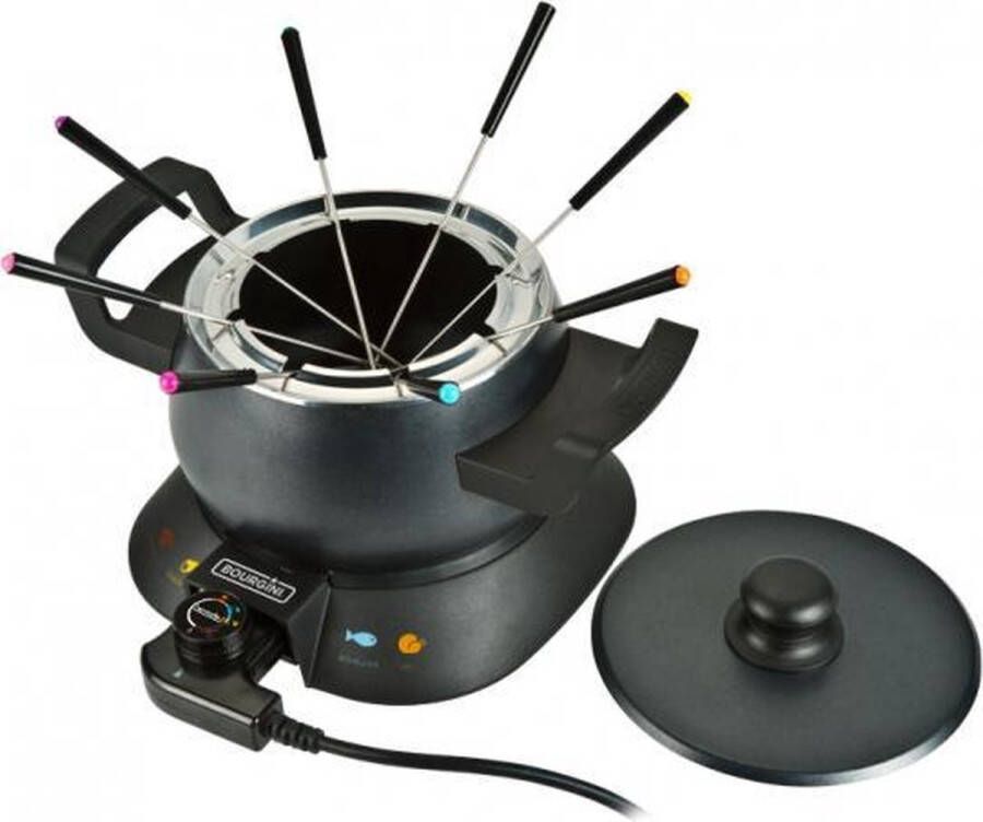 Bourgini Classic Fondue Deluxe 8 Fonduevorkjes Instelbare Temperatuur