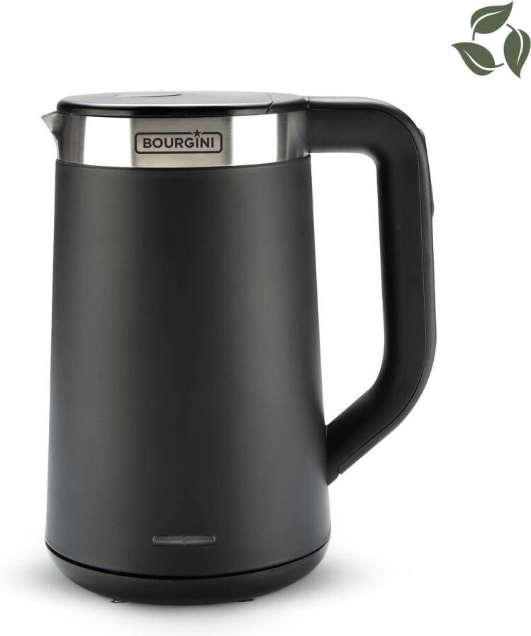 Bourgini Elements Digitale Waterkoker Zwart 1.7 liter inhoud GRS gecertificeerd gerecyclede materialen