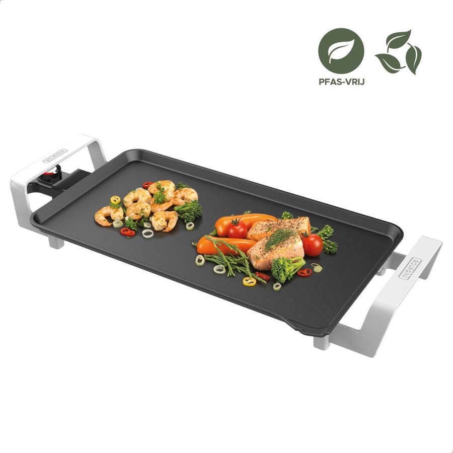 Bourgini Elements Grillplaat Bakplaat PFAS-Vrije keramische anti aanbaklaag 46 x 26 cm GRS gecertificeerd gerecyclede materialen