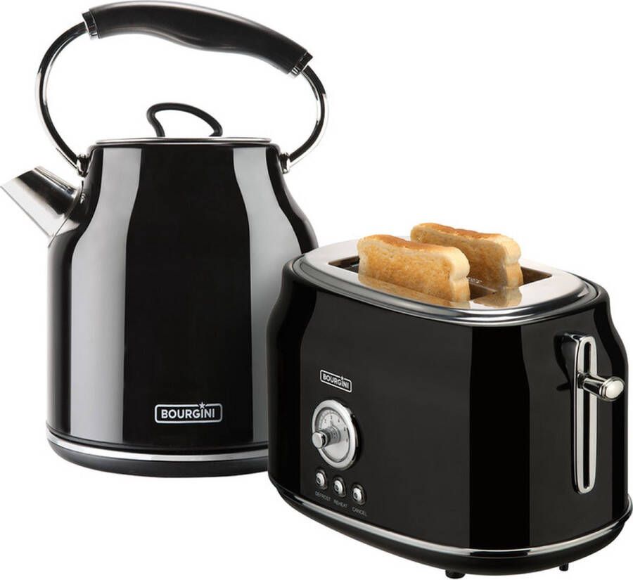 Bourgini Retro waterkoker broodrooster set