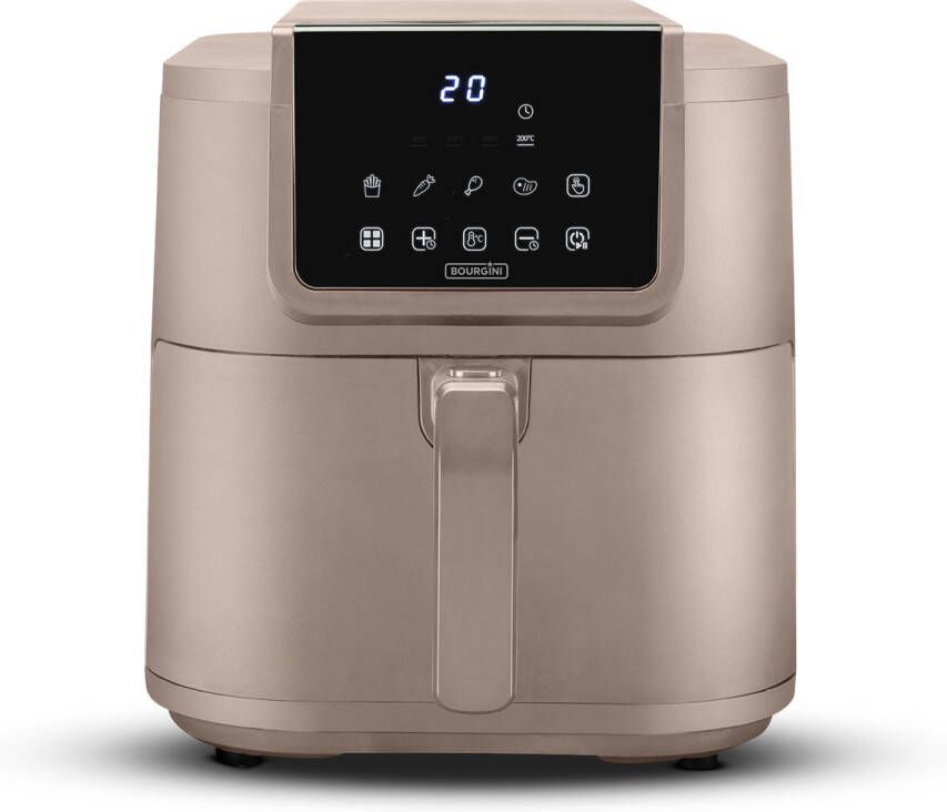 Bourgini Slimfit Airfryer XXL Beige Heteluchtfriteuse 8 liter 1700W PFAS vrij